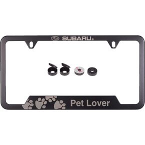 Subaru Genuine Pet Lover License Plate Frame SOA342L165 Matte Black WRX Impreza Forester Outback Crosstrek Legacy BRZ Ascent Solterra