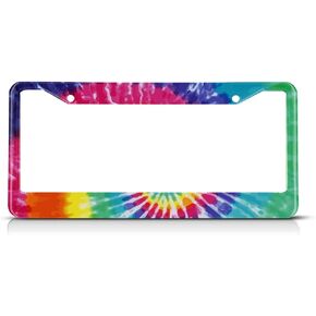 Beabes Cute Dogs License Plate Frame Pet Bulldog Animal Funny Novelty License Plate Frame Puppy Dachshund License Plate Car Tag Holder Metal License Plate Frame for US Vehicles Standard