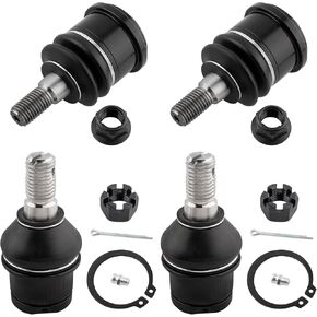 BOXI 4pcs Front Upper + Lower Ball Joint Fit for Dodge Ram 1500 2500 3500 (4WD) 2003-2014 | for Ram 2500 3500 (4WD) 2011-2014 | Replaces K7467 K7460