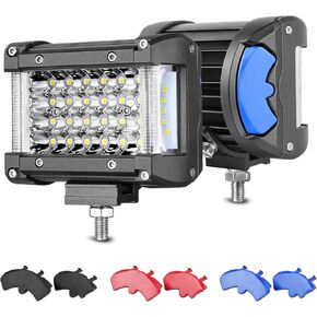 Side Shooter LED Pod Lights, Niwaker 2Pcs 4 Inch LED Cube Lights Off Road Driving Lights Waterproof Fog Lights Ditch Lights LED Work Lights for Truck UTV ATV RZR Tractor Lawn Mower Boat