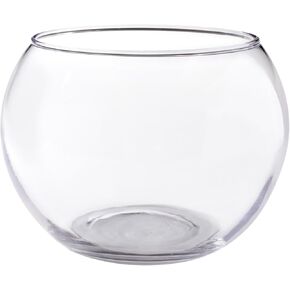 1 Pack Small Round Glass Bowl Vases,5.9" W x 4.5" H,Clear Glass Bubble Bowl Flower Vase Fish Bowl for Table Centerpieces,Wedding Table Display Home Decor (5.9" W x 4.5" H 1Pack)