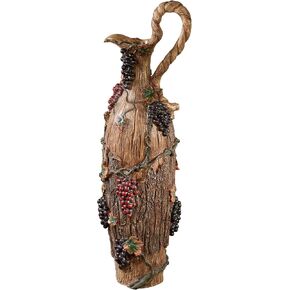 مزهرية أرضية لإبريق العنب من تاتش أوف كلاس متعددة الأرض مقاس واحد - مصنوعة من الراتنج - موضوع كرم توسكان - العنب والكروم وأوراق الشجر - مزهرية زخرفية كبيرة in Kuwait
