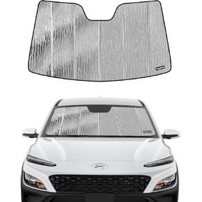 Car Windshield Sun Shade fits 2018-2023 Hyundai Kona,Car Window Shades-Metallic