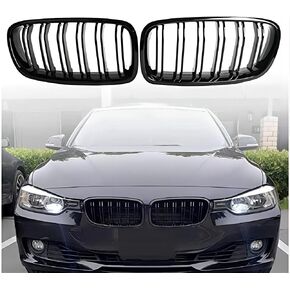 G20 Grill Gloss Black M Color Front Kidney Grille for BMW 2019-2022 3 Series G20 316i 318i 320i 328i 330i 335i 340i (M color-Double Slats)