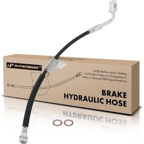 A-Premium Front Passenger Brake Hydraulic Hose Compatible with Cadillac and Buick Models - DTS 2006-2011, Lucerne 2006-2011 - Replace# 15270144