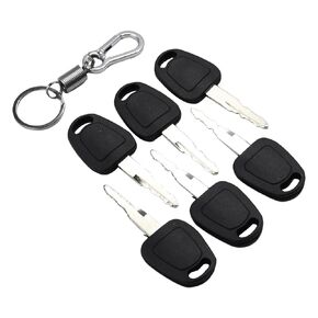 6PCS Ignition Keys with Key Chain F900 K1009605 7006802 Compatible with Doosan Daewoo DX60 Terex Excavator Compatible with Bobcat Excavator E55W E57W E60 E62 E63 E80 E85 E55S