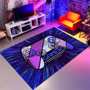 Gaming Rug for Boys Room,3'x5' Non-Slip Gamer Rug for Boys Room Bedroom Living Room Game Room Decor