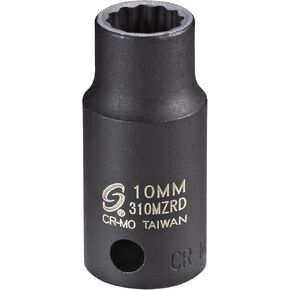 Sunex 310MZRD 3/8-Inch Drive 10mm 12-Point Semi-Deep Impact Socket
