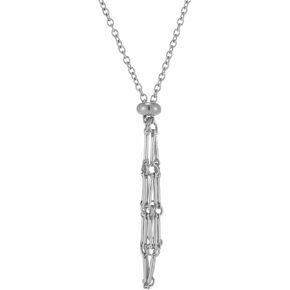Handmade Crystal Holder Necklace - Stainless Steel Cage for Stone - Crystal Stone Holder Necklace Adjustable Length, Crystal Jewelry for Women Men