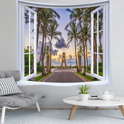 XIUYINHS Nature Forest Tapestry,Scenery Wall Tapestry,Mountain Tree Tapestry,for Home Office Dorm Indoor and Outdoor Decoration Large Size 59"(W) x59(L) (GTCH(77)) in Saudi Arabia