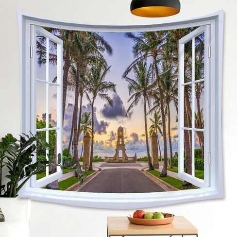 XIUYINHS Nature Forest Tapestry,Scenery Wall Tapestry,Mountain Tree Tapestry,for Home Office Dorm Indoor and Outdoor Decoration Large Size 59"(W) x59(L) (GTCH(77)) in Saudi Arabia