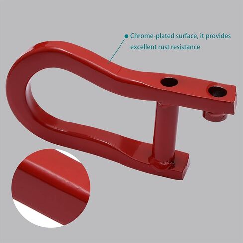 Front Bumper Tow Hook Shackles 2Pcs Red Compatible with 2007-2018 Chevy Silverado 1500, GMC Sierra 1500| 2019 Chevy Silverado 1500 LD, GMC Sierra 1500 Limited Replaces# 84192871 in Kuwait