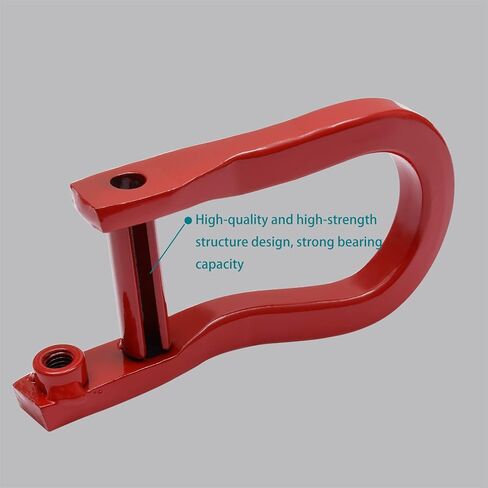 Front Bumper Tow Hook Shackles 2Pcs Red Compatible with 2007-2018 Chevy Silverado 1500, GMC Sierra 1500| 2019 Chevy Silverado 1500 LD, GMC Sierra 1500 Limited Replaces# 84192871 in Kuwait