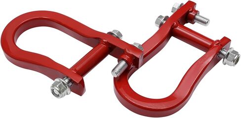 Front Bumper Tow Hook Shackles 2Pcs Red Compatible with 2007-2018 Chevy Silverado 1500, GMC Sierra 1500| 2019 Chevy Silverado 1500 LD, GMC Sierra 1500 Limited Replaces# 84192871 in Kuwait