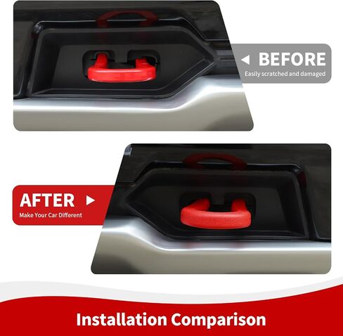 Tow Hook Cover fit for Chevy Silverado 1500 2007-2024, Front Bumper Tow Hooks Rubber Accessories, Red in Kuwait