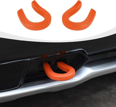 Tow Hook Cover fit for Chevy Silverado 1500 2007-2024, Front Bumper Tow Hooks Rubber Accessories, Red in Kuwait