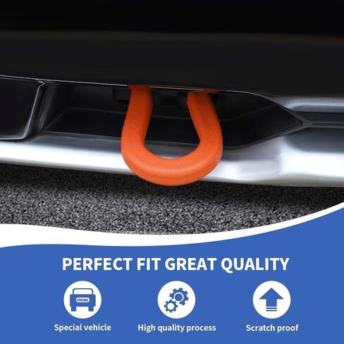 Tow Hook Cover fit for Chevy Silverado 1500 2007-2024, Front Bumper Tow Hooks Rubber Accessories, Red in Kuwait