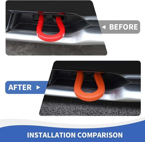 Tow Hook Cover fit for Chevy Silverado 1500 2007-2024, Front Bumper Tow Hooks Rubber Accessories, Red in Kuwait