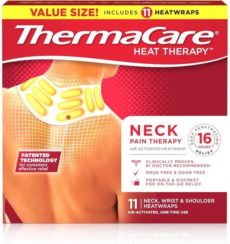 ThermaCare Heat Wraps, Neck & Shoulder Heating Pads & Pain Relief Patches, 5 Count in Kuwait