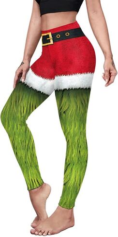 color cosplayer St. Patrick's Day Leggings Shamrock Stretchy Tights Yoga Pants for Women in Kuwait
