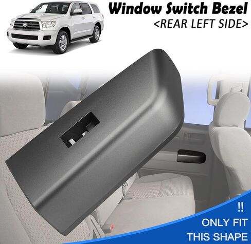 Door Window Switch Bezel Front Left Driver Side Compatible with Toyota Tundra 2007-2013 Sequoia 2010-2017 Replaces 74232-0C100 Gray in Saudi Arabia