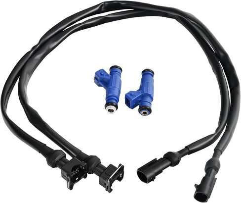 1202863, 1253558 2PCS Fuel Injector with Pigtail Harness Compatible with Polaris Ranger/RZR/Sportsman 700 800 EFI 2005-2014 in Kuwait
