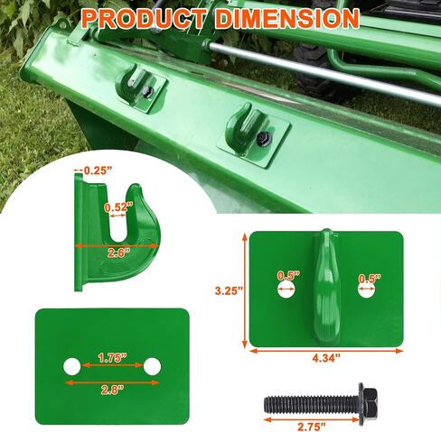 2 Packs 3/8 Inch Tractor Bucket Grab Hook,Bolt On Grab Hook,Grade 70 Forged Steel Bolt on Tractor Bucket Hook,Heavy Duty Tow Hook for Tractor Bucket,Compatible for RV UTV Truck,Max 15000 lbs (Green) in Saudi Arabia