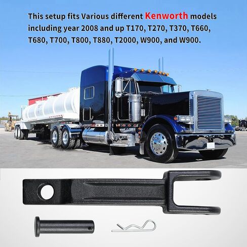 خطاف سحب فردي A20-6014 متوافق مع Peterbilt/Kenworth مع دبوس سحب A65-6008 (بدون إطار) in Kuwait