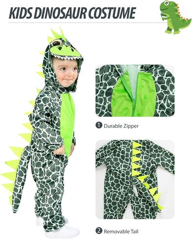 IKALI Dinosaur Costume Kids Triceratops Dino Outfit, Boys Girls Toddlers Baby Halloween Party Dress Up in Saudi Arabia