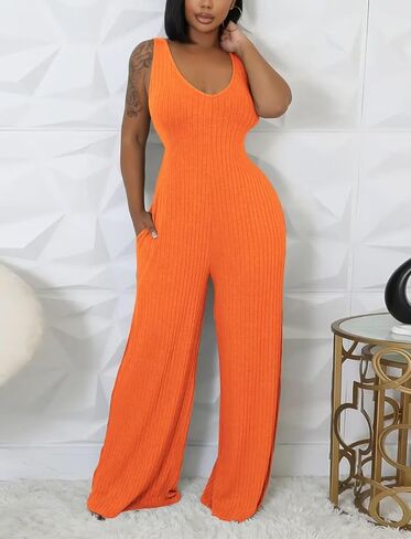 Annystore Sexy 2 Piece Set for Women Fall Outfit Ribbed Knit Long Sleeve Crop Cardigan Wide Leg Pants Set Jumpsuit Clubwear in Saudi Arabia