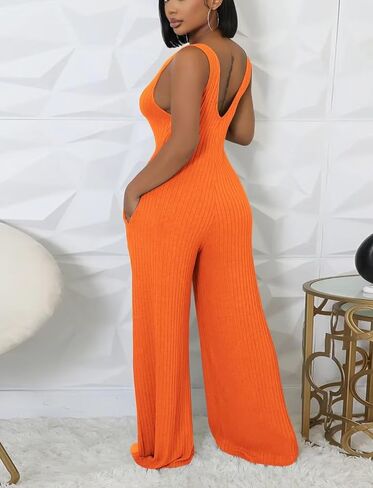 Annystore Sexy 2 Piece Set for Women Fall Outfit Ribbed Knit Long Sleeve Crop Cardigan Wide Leg Pants Set Jumpsuit Clubwear in Saudi Arabia