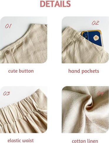 Womens Cotton Linen 2 Piece Outfits Crop Tank Tops Wide Leg Pants Set Casual Lounge Sets in Kuwait