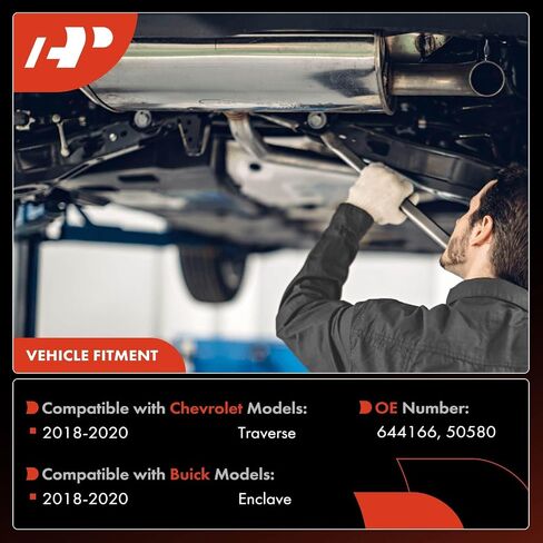 طقم المحول الحفاز الأمامي الأيسر A-Premium متوافق بشكل مباشر مع موديلات كاديلاك وشيفي وجي إم سي - XT5 2017-2023، XT6 2020-2023، Blazer 2019-2023، Acadia 2017-2023 - V6 3.6L - E.P.A. متوافق in Saudi Arabia