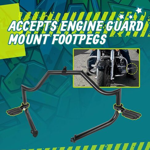 MoKitDora Touring Meathook Engine Guard Crash Highway Bar لـ 2009-up Harley Street Electra Glide Road King، كروم in Saudi Arabia
