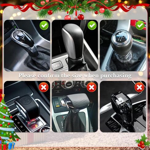 Car Decoration Interior Accessories- Christmas Santa Hat,Cute Christmas Car Decor Gear Shift Knob Cover for Manual/Automatic Shift Knob,Universal Car Shift Cover Fits Most car in Saudi Arabia
