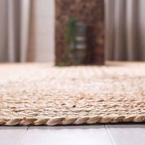 SAFAVIEH Cape Cod Collection Area Rug - 9' x 12', Natural, Handmade Flat Weave Jute, Ideal for High Traffic Areas in Living Room, Bedroom (CAP252A) in Saudi Arabia