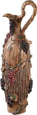 مزهرية أرضية لإبريق العنب من تاتش أوف كلاس متعددة الأرض مقاس واحد - مصنوعة من الراتنج - موضوع كرم توسكان - العنب والكروم وأوراق الشجر - مزهرية زخرفية كبيرة in Kuwait