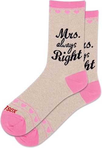 Hot Sox Women's Fun Wedding Bliss Crew Socks-1 Pair Pack-Cool & Cute Bride Novelty Gifts in Kuwait
