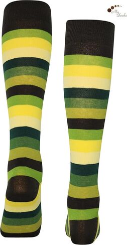 جوارب عالية للركبة من القطن الممشط فائق النعومة للجنسين من Mysocks، مقدمة مربوطة يدويًا، شريط لاتكس ناعم in Kuwait