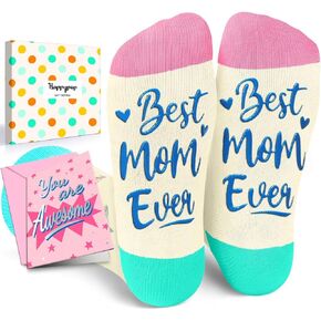 HAPPYPOP Mothers Day Gifts For Mom - Mothers Day Gifts With Greeting Card, Unique Mom Gifts From Daughters, Best Mom Ever Gifts, Mama Gifts Mama Socks