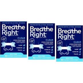 Breathe Right Nasal Strips, Small/Medium, Clear (Clear - 90 Count)