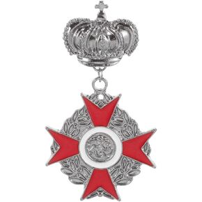 PACKOVE Badge Medal Brooch Royal Brooch Pins King Brooch Pin Queen Medal Badge Uniform Brooch Pin Vintage Brooch Pin Suit Brooch For Men Women