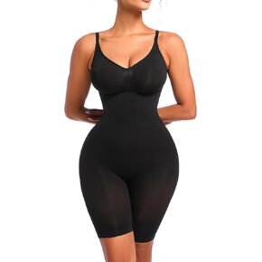 Seamless Tummy Control BodySuit Shapewear Mid Thigh Shorts
