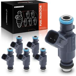 A-Premium Set of 6 Fuel Injectors Compatible with Chevrolet Equinox 2008-2009, Malibu 2008-2012 & Cadillac SRX 2007-2009, CTS, STS & Suzuki Grand Vitara, XL-7 & Pontiac G6, G8, Torrent & Saturn Aura