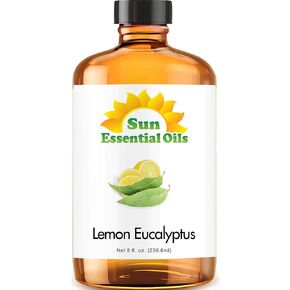 Sun Essential Oils 8oz - Lemon Eucalyptus Essential Oil - 8 Fluid Ounces Lemon Eucalyptus Oil - Aromatherapy Oils