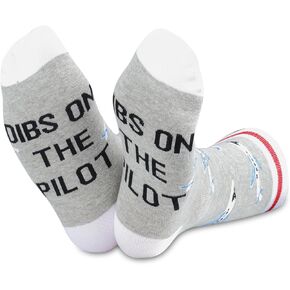 TSOTMO Pilot Gift Socks Aviation Theme Gift Aircraft Plane Gift Captain Socks Airplane RC Flying Gift Airman Socks Gift