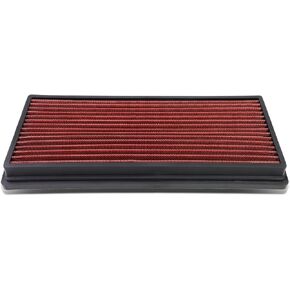 DNA Motoring AFPN-065-RD Clean Air Washable Drop In Panel Air Filter Enhance Engine Performance Power & Acceleration Improve [Compatible with 07-17 Jeep Wrangler 3.6L 3.8L]
