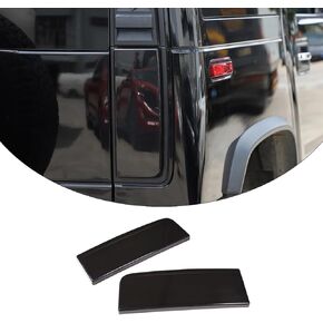 PIUGILH Rear Tail Light Lamp Cover Guard Trim Compatible with Hummer H2 2003-2009, Smoked Black Exterior Accessories Light Bezel Decor