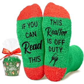 HAPPYPOP Christmas Gifts for Real Estate Agent - Realtor Gifts For Women Men Real Estate Gifts, Realtor Socks Real Estate Socks