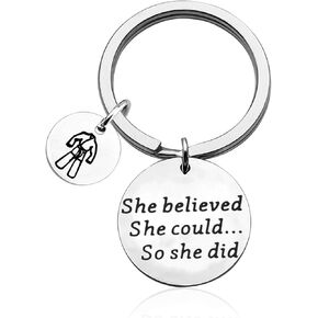 ENSIANTH Martial Arts Keychain She Believed She Could So She Did Martial Arts Karate Gift